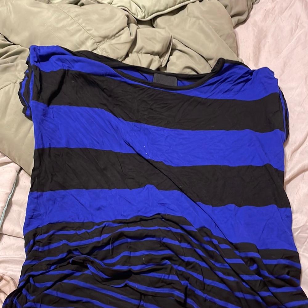 Dark blue and black women’s top